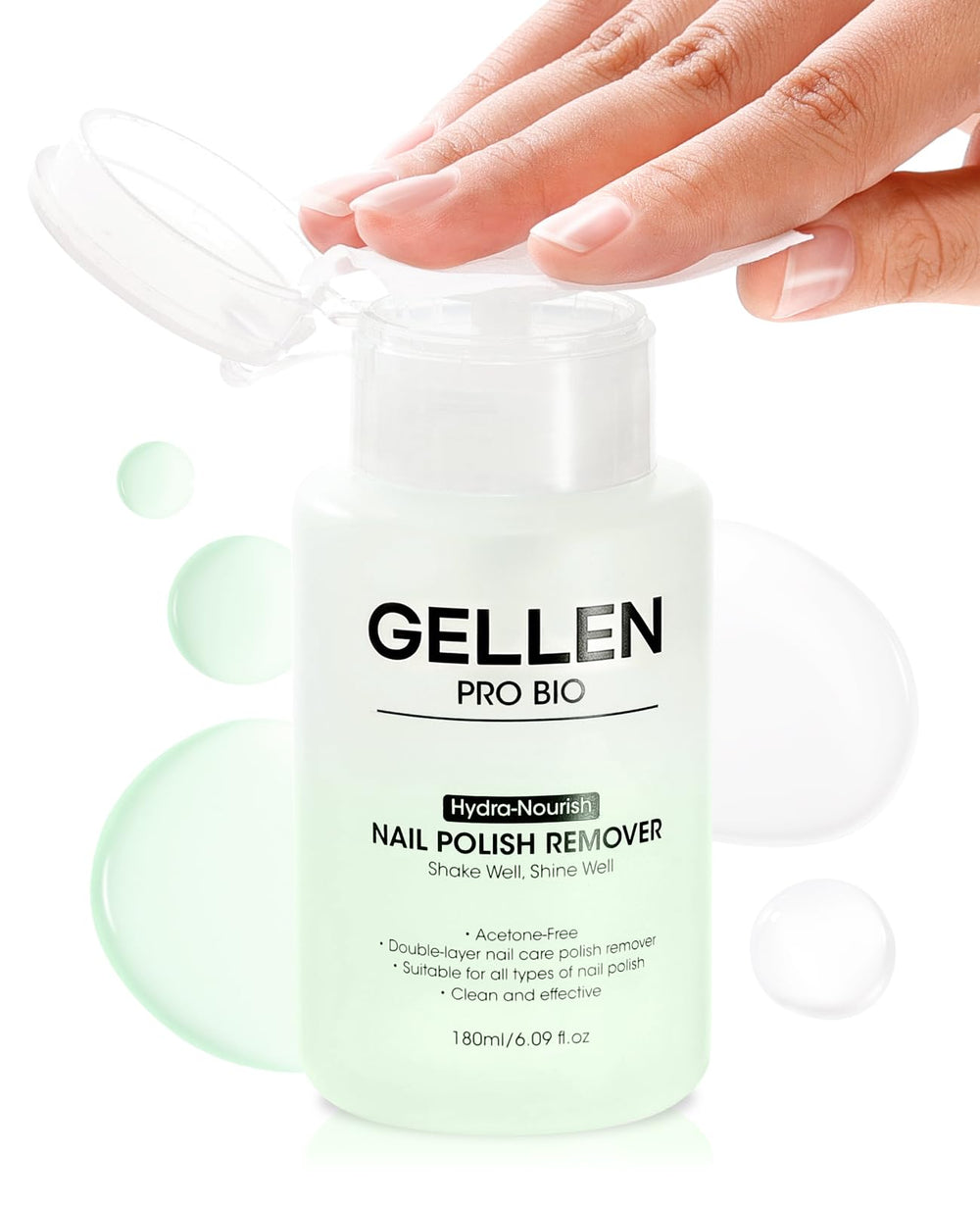 GELLEN quitaesmalte con bomba para aplicación rápida y controlada.