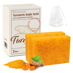 Generic jabon curcuma-acido kojico para uso facial, mejora tono uniforme.