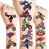 Tatuaje temporal de moto de motocross de Generic, hoja 1, ideal para fiestas infantiles