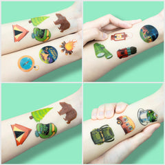 Generic tatuajes camping: colores vivos y acabado resistente al agua.