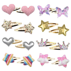 Pinzas Gingbiss mariposa de metal, sujetan el cabello con brillo