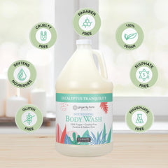 Ginger Lily Farms Botánicos Fórmula libre de parabenos y sulfatos, indicada para piel sensible.