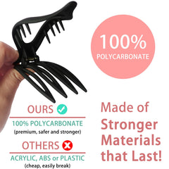GKETN pinzas de cabello 100% policarbonato resistentes para uso diario