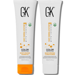 GK HAIR botella de viaje: champú y acondicionador para cabello rizado con protección de color