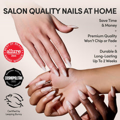 Glamnetic acabado perlado y brillo chai escarchado ombré
