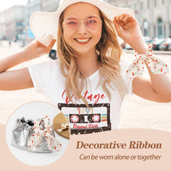 Glaudmeiss scrunchies seda lazo anudado, ideal para salidas y fiestas.