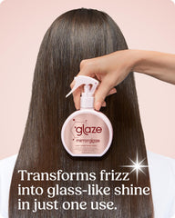Glaze MirrorGlaze reparación de enlaces fortalece el cabello y reduce quiebes visibles.