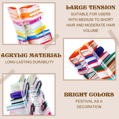 Clip libro Glitinsel, tamaño práctico 9 x 5 cm para cabello fino.