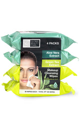 Global Beauty Care desmaquillante con aloe vera, toallitas suaves para piel calmada.