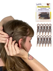 Horquilla Good Hair Days de plástico con agarre mágico en U para sujeción duradera.