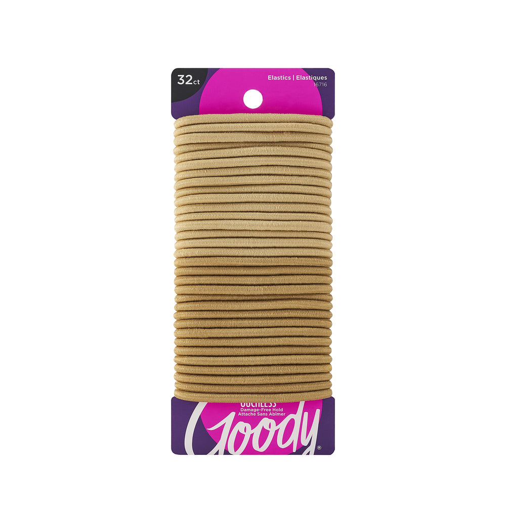Goody Ouchless elásticos para cabello sin dolor, empaque de 32 unidades para uso diario