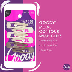 Goody Snap & Go detalle de clip metálico en rubio para sujeción.