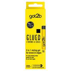 got2b Glued cejas y bordes, varita dos caras para fijación precisa.