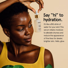 Grace & Stella serum hialurónico, textura ligera para absorción rápida en el rostro.