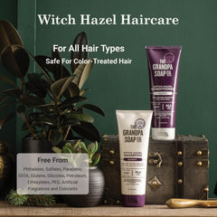 The Grandpa Soap Company Witch Hazel Shampoo vegano y libre de crueldad, apto para uso diario.