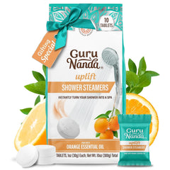 GuruNanda Uplift, tabletas para ducha con aroma prolongado para una experiencia aromática.
