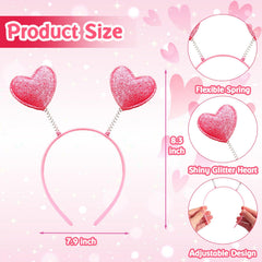 Haawooky gafas corazón rosa brillantes, ideales para posar en San Valentín.