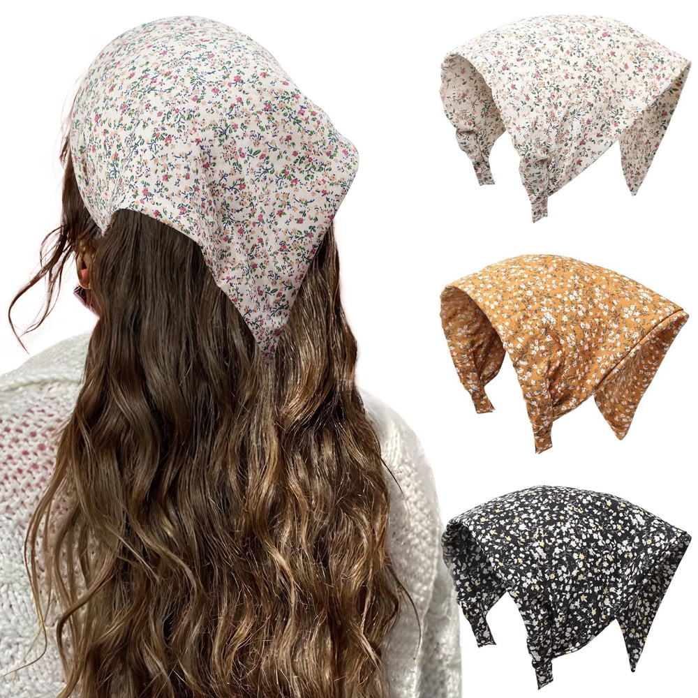 HAIMEIKANG floral-bandana cabello doble capa, fija el peinado con elegancia suave