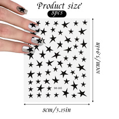 Hariendny estrellas irregulares tridimensionales para uñas, añade brillo elegante.