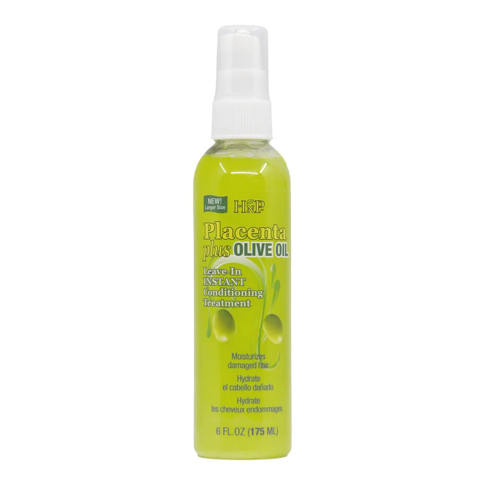 HASK Placenta con aceite de oliva, tratamiento sin enjuague para cabello suave y manejable
