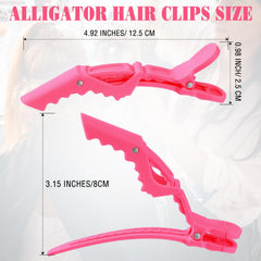 Pinzas cocodrilo rosado gradiente Havawish, ideal para seccionar y fijar peinado con estilo.