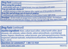 Head & Shoulders Classic Clean, botella frontal, diseño práctico para lavado rápido