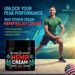 Healthergize crema de cáñamo, laboratorio certificado, seguridad garantizada