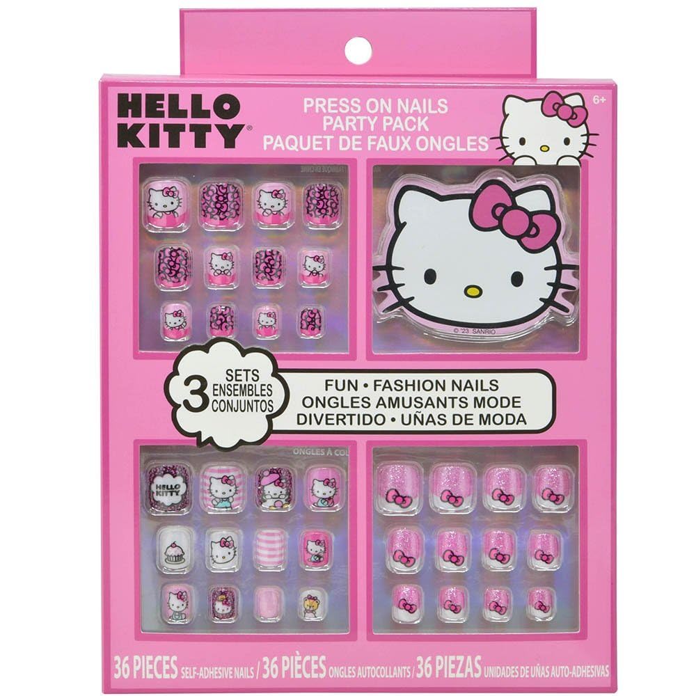 Hello Kitty uñas pegables 36 para manicura rápida y divertida