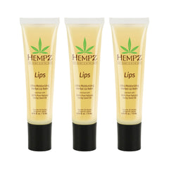 Hempz Bálsamo labial original tres pack para viaje con hidratación rápida.