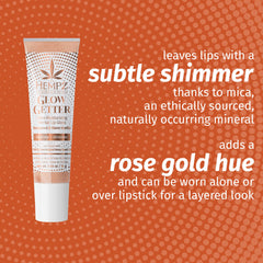 Hempz Glow Getter, textura cremosa que suaviza labios al instante.