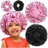 Bonete satén Heniho para niñas con lazo, protege el cabello durante la noche.