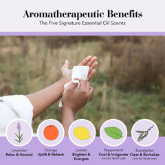 Herban Essentials lavanda: toallitas aromaterapia lavanda para relajación instantánea.