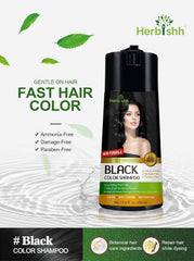 Herbishh Champú Colorante, aplicación en cabello gris para acabado rápido.