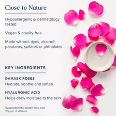 HERITAGE STORE Rodillo de cuarzo rosa: masaje facial para mejor circulación.