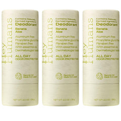 Hey Humans desodorante banana aloe; aroma refrescante para uso diario