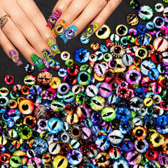HFKPJRT ojos para uñas de 6 mm, efecto realista para manicura.
