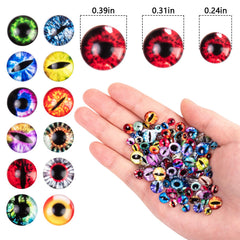 Ojos para uñas de 8 mm de HFKPJRT, acabado tridimensional de larga duración.