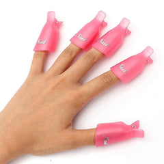 HiMo tapas clip rosa para remover esmalte y gel de uñas de forma cómoda