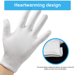 HMNYSOL guantes blancos de algodón, tamaño generoso y suave para ajuste cómodo.