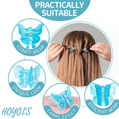 Hoyols mariposa glitter mini ofrece agarre suave y seguro para todo tipo de cabello.