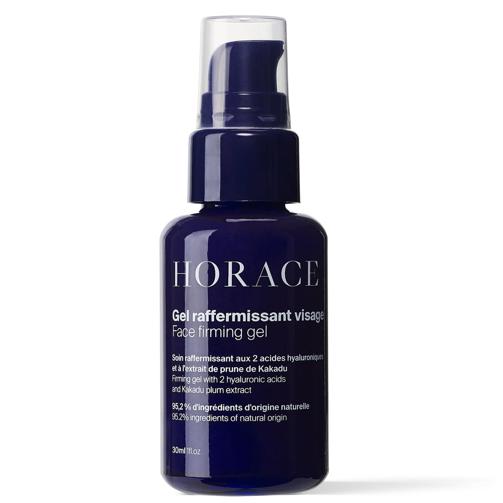 HORACE gel reafirmante facial para hombres, bote compacto para uso diario.