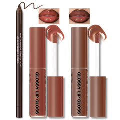 HOSAILY brillos labiales 2 colores, labios sedosos y color duradero