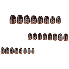 HPYFOI Uñas postizas de punta corta para manicura rápida.