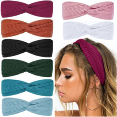 Huachi Headbands con diseño nudo torcido para estilo boho y comodidad diaria.