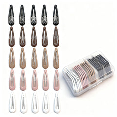 HXIELEC pinzas de pelo gota de agua con estuche, ideales para organización diaria.