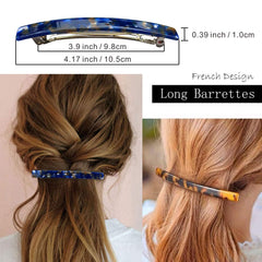 HYFEEL barrettes con caparazon tortuga oscura resaltan peinado con elegancia diaria.