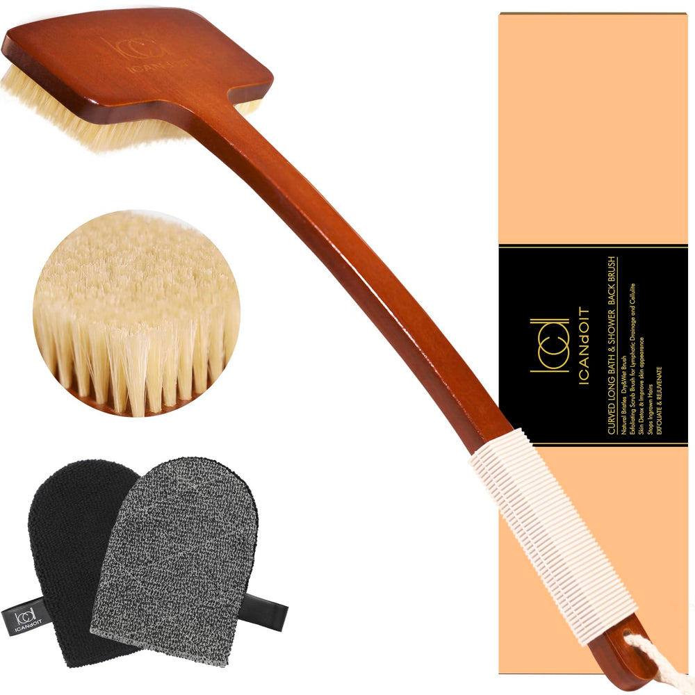 ICANdOIT cerdas jabalí espalda: exfoliación eficaz para piel más suave.