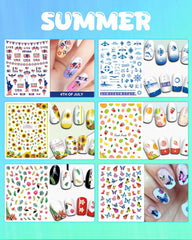 IDDFEVE pegatinas de invierno para uñas, estilo festivo y duradero