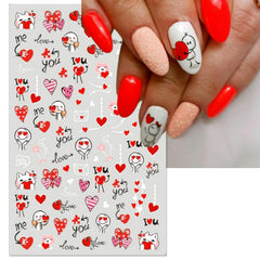 IDDFEVE pegatinas corazones valentinos para un look romántico y rápido.