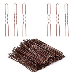 IKOCO pinza U 2,4 pulgadas marrón con estuche, ideal para fijar peinados con comodidad.